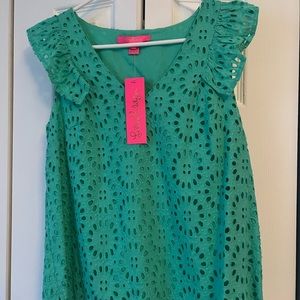 Lily Pulitzer Lina Eyelet Top small
